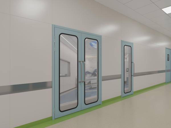 Automatic sliding glass door-double door
