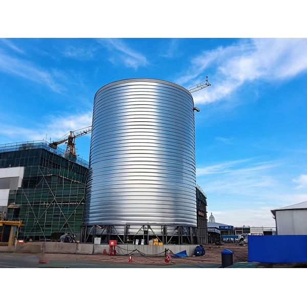 Cylindrical Stainless Steel Lipp Liquid Storage Tanks , Edible Oil Storage Tank