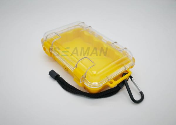 Small Waterproof Protective Hard Case with silicone pad For  Camping, Fishing,Traveling, Water Sports