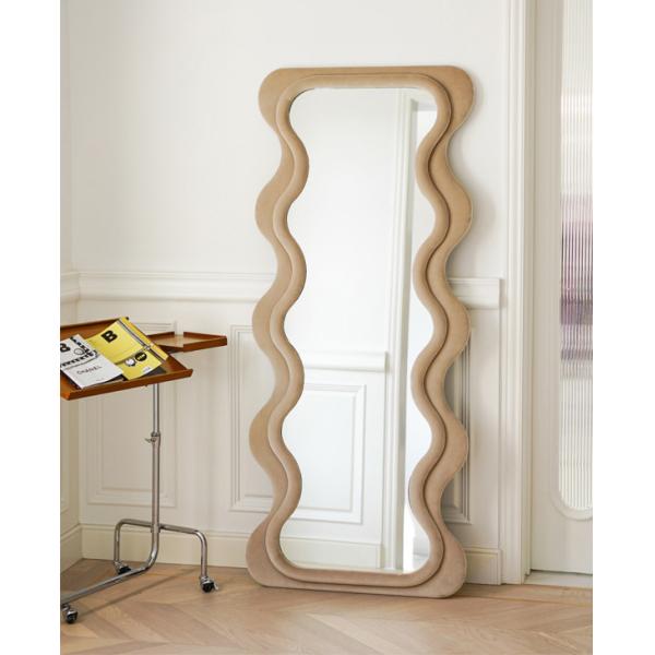 Vertical Large Wavy Floor Length Mirror Full Length 70 Inch
