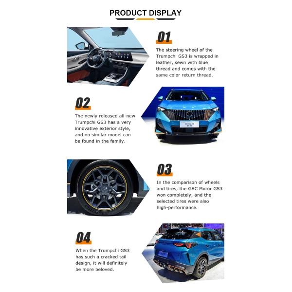 2023 GAC TRUMPCHI GS3 Secondhand Chinese Suv 4wd ABS Yes 5 Seats for City Trip Manual Gear Box