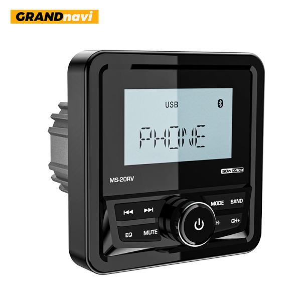Boat RV ATV SUV Marine Stereo with IPX5 Waterproof Rating and USB Bluetooth