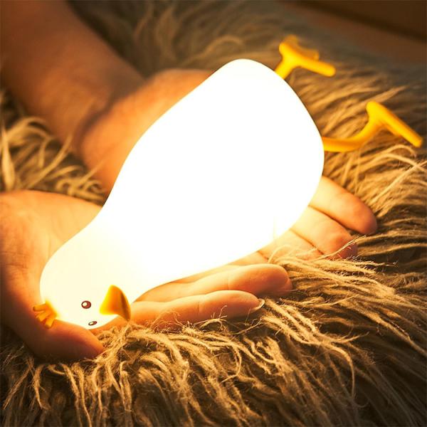 Novelty Touch Creative Silicone Duck Night Light Baby Kids Night Light Gift Lamp Night Light Room Decor Sleep