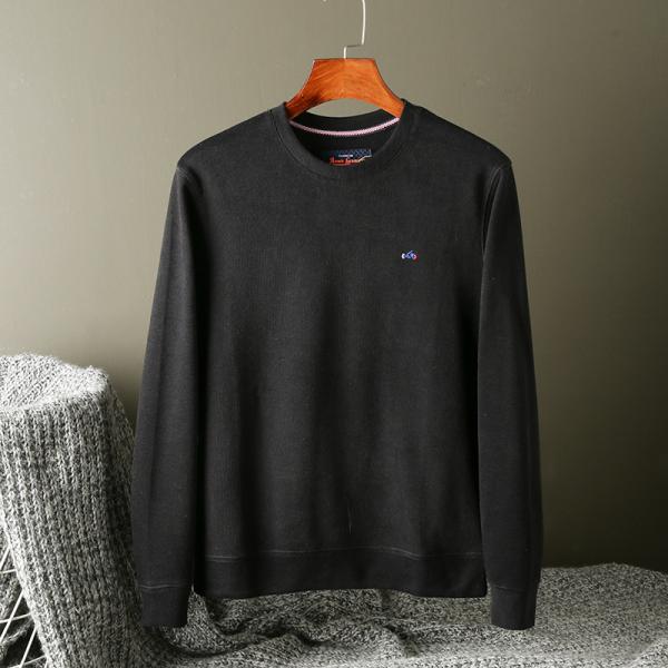 O-Neck Embroidered Men's Round Collar Sweater Terry Pullover Unlined and Workmanship