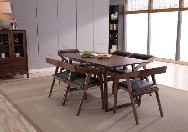 European Style Wood Furniture Square Dining Table