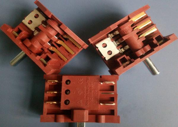 Iron Termianl 5 Position Rotary Switch Silver Contacts Metal Shaft 16A