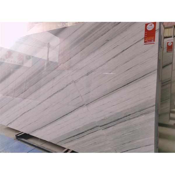 Glacier White Marble Stone Slab With Grey Veins 15mm Thickness