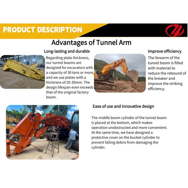 High-Performance 20-24T Excavator Tunnel Arm Shortened Arm for Excavation Basement Tunnel
