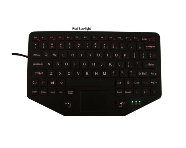 Teclado industrial Ruggedized com a montagem do painel do luminoso do Touchpad