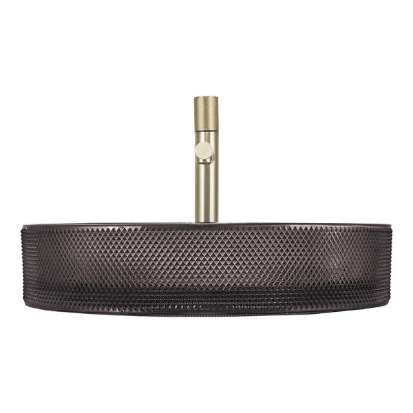 Oval Shaped Glass Vessel Basins Transparent Black Flat Bottom Bathroom Sinks