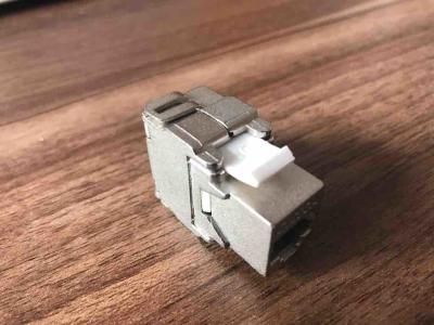 FTP Cat6 Punch Down Keystone Jack RJ45 180 Degree Metallic Color OEM / ODM