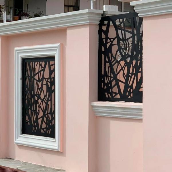Residential Metal Decorative Gate Privacy Laser Cut Metal Fence Panels