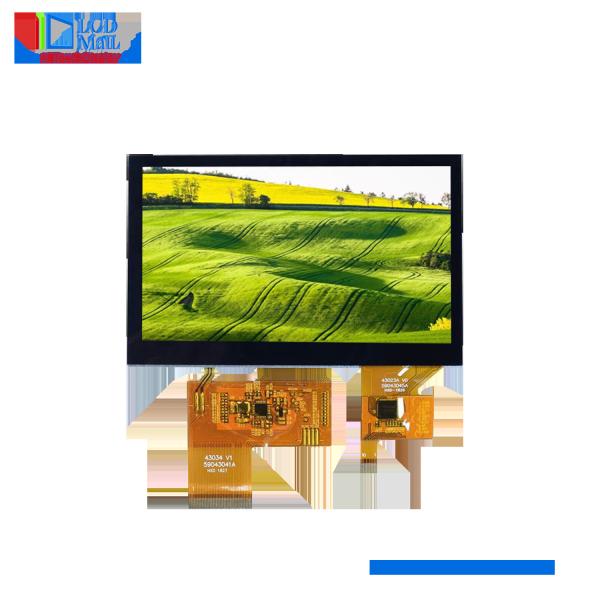 4.3 Inch 24 BIT RGB Custom LCD Display Transflective TouchScreen 1000nits