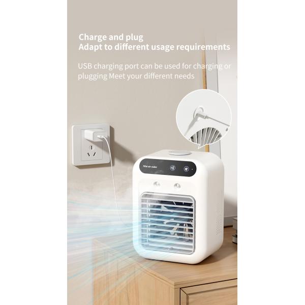 Desktop Mini Air Condition Fan with Water Cooling and Night Light Net Weight 700g
