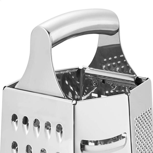 Convenient Handheld Vegetable Slicer and Cheese Grater with Stainless Steel 6-Sided Design