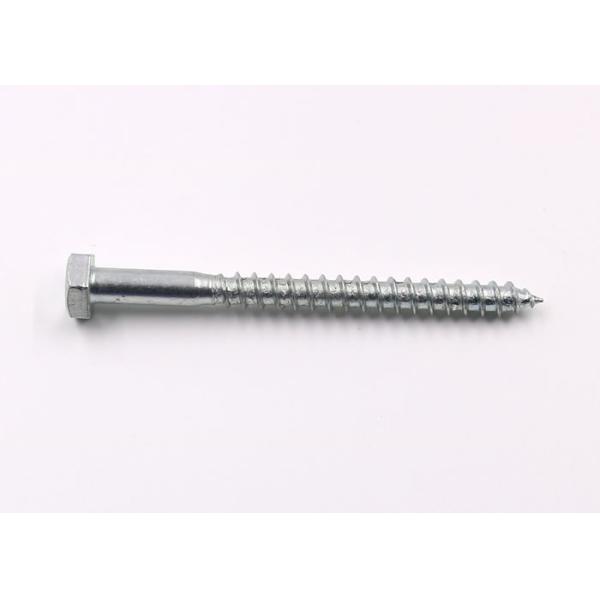 Hex Head Mild Steel Wood Screws DIN571 Zinc Plated Blue White Color