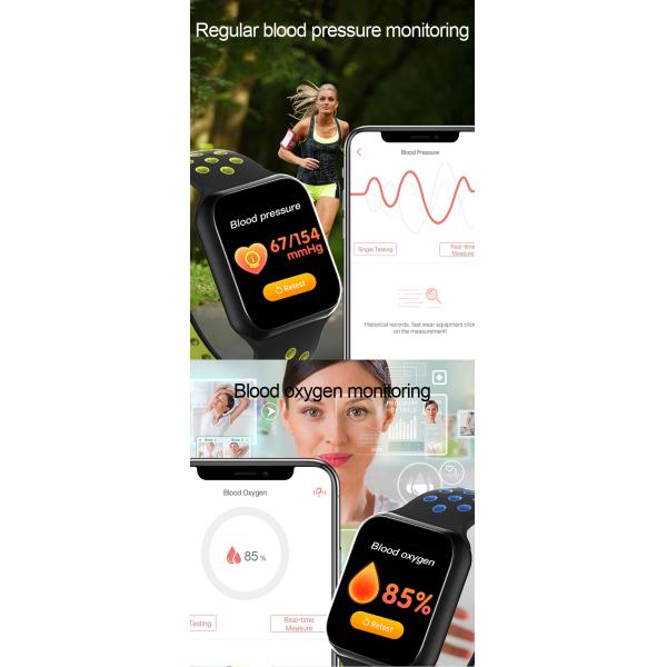 Дети F8 1.54Inch делают наручные часы водостойким касания шагомера спорта Smartwatch полные для Iphone