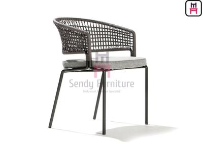 Cadeira impermeável 61*55*H80cm do coxim do Rattan de alumínio do PE 0.38cbm