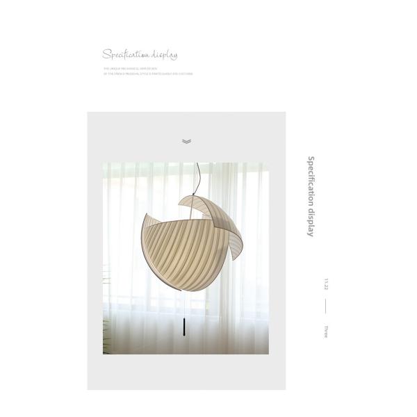 Nordic Fabric Cloth Irregular Molding Bud Pendant Light Wabi-sabi White Art Chandelier