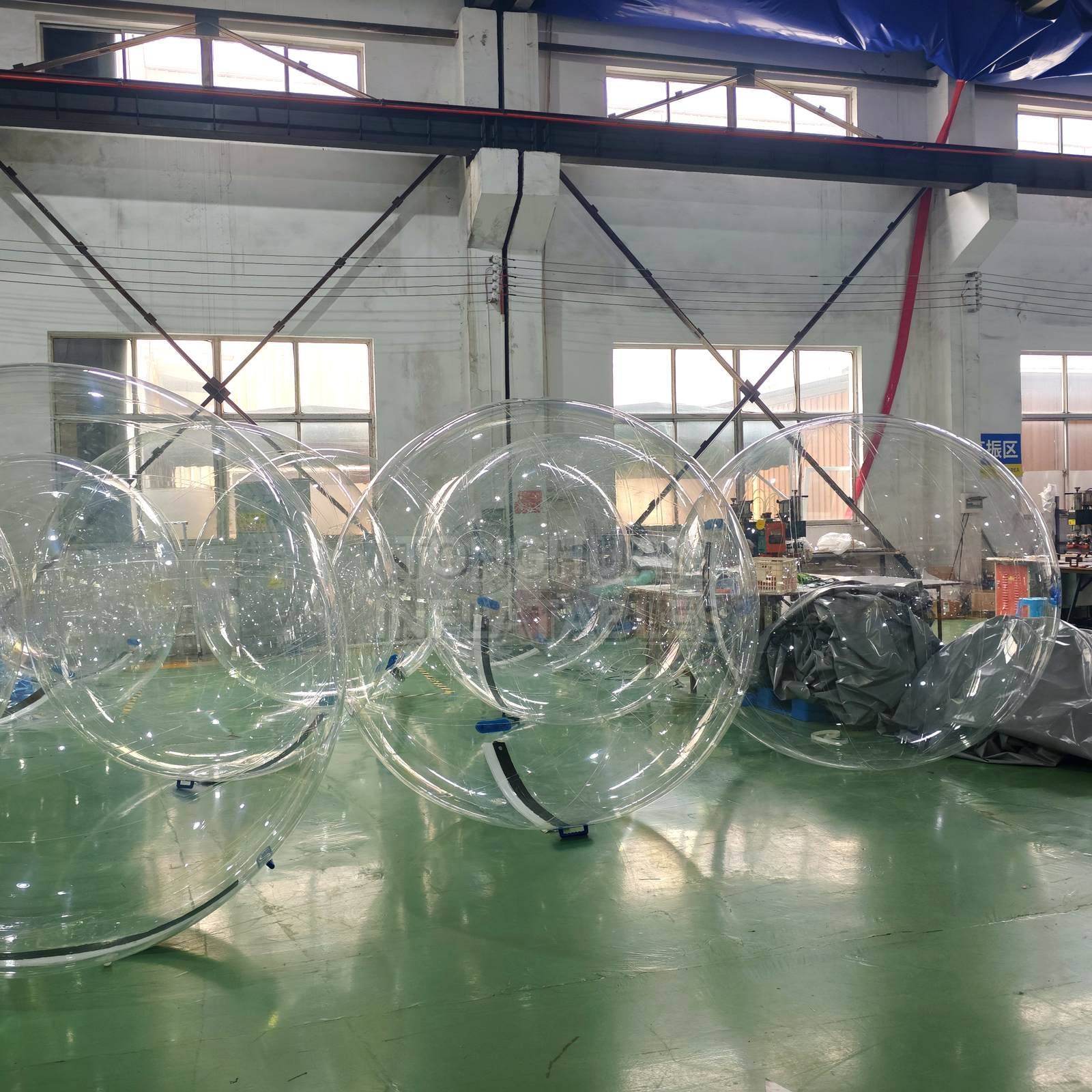 Commercial Transparent TPU Inflatable Walking Ball with Reinforced Zipper and Handles for Water Parks Resorts and Event Rentals
