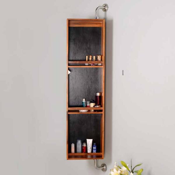 Стена установила хранение Bathroom ротатабельной сосны зеркала 3mm деревянное