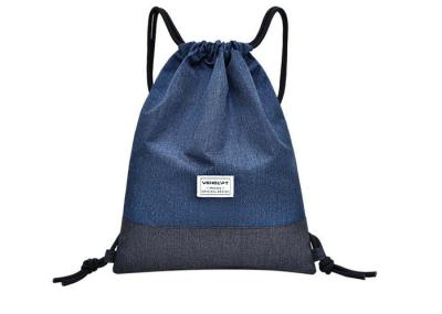 600D Polyester Drawstring Backpack , Water Resistant Custom Pull String Bags