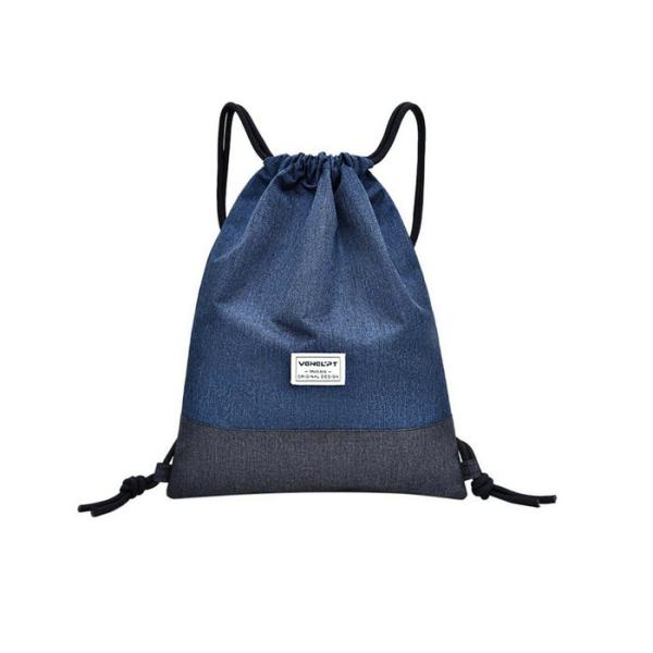 600D Polyester Drawstring Backpack , Water Resistant Custom Pull String Bags