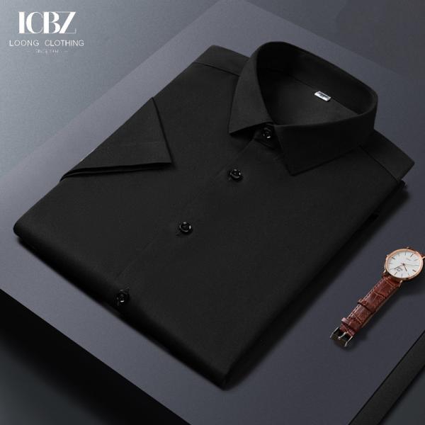 Água resistente Anti-sujidade Anti-rugas VESTIDO camisas masculinas formais Slim Fit Camisa de negócios de manga longa