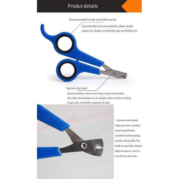 Chiens de compagnie Cats Coupe-ongles en acier inoxydable Coupe-ongles de toilettage Ciseaux Chiens de chiens chats