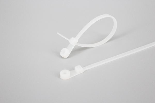 DEMOELE 3.2*150mm Natural Black colorful nylon Mountable head cable ties round zip ties and wire ties