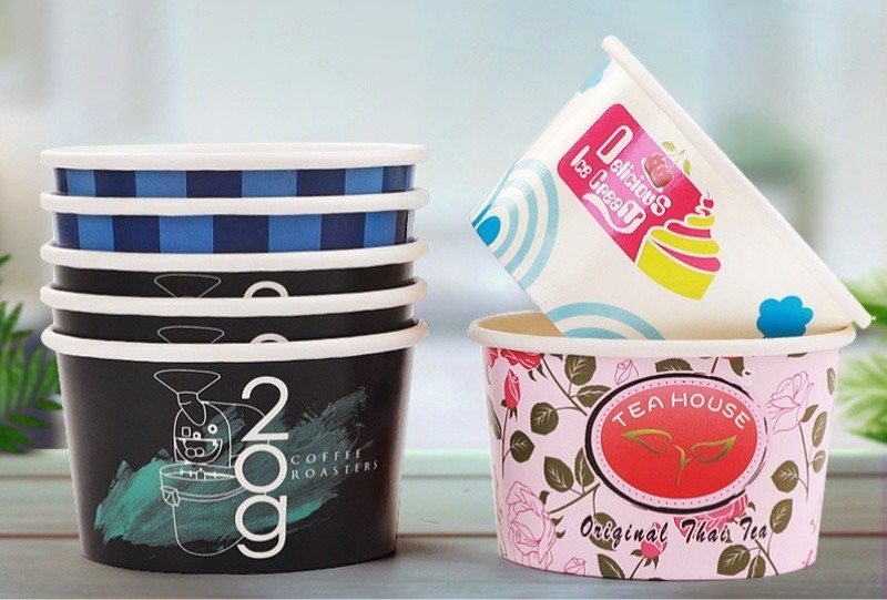 Shipping Cost Eco-Friendly Biodegradable Disposable Paper Bowl for Ice Cream and Salad