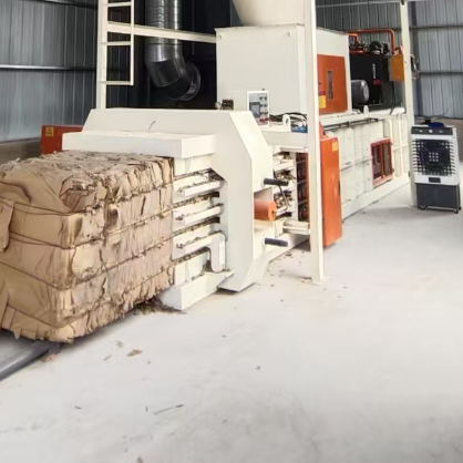 10-12t/H Capacity Recycling Baler Machine 37kW Motor For Automatic & Manual Operation