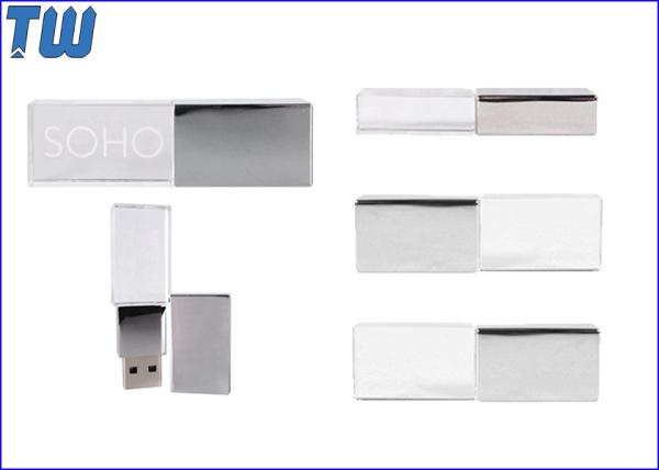 Vivid 3D Laser Logo inside Crystal 8GB USB Flash Memory Metal UDP Chip Body