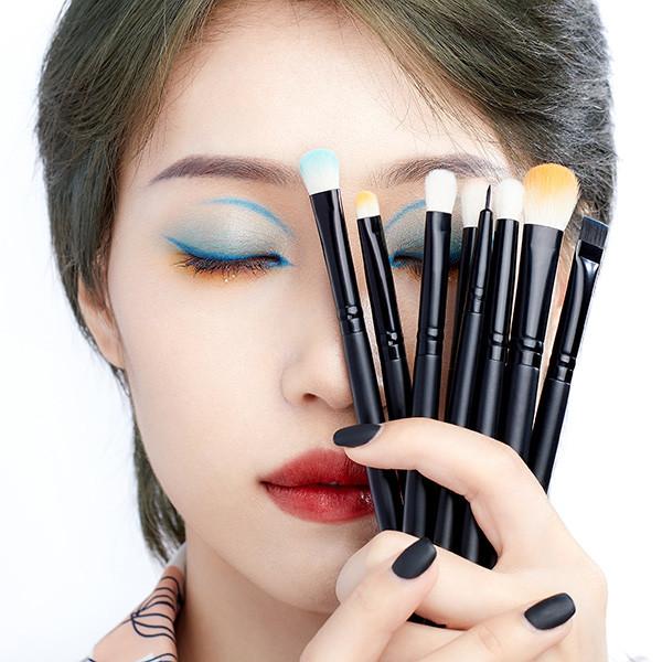 Mixed Hair Black 12pcs Jessup Makeup Brushes Set