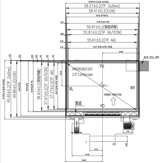 Интерфейс IPS TFT LCD 2,6