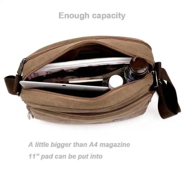 Portatif en toile offset imprimé sac de messagerie crossbody pour femmes 13,8 x 4 x 10,8 pouces