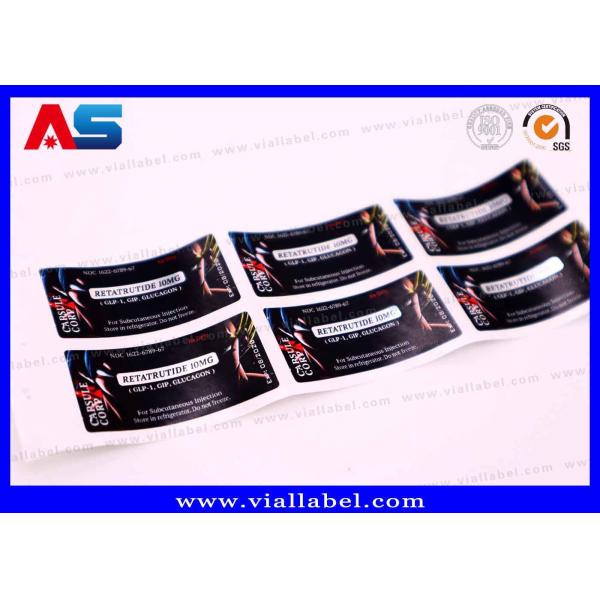 Étiquette du flacon peptidique fortement adhésif personnalisé avec autocollants d' huiles pour injection