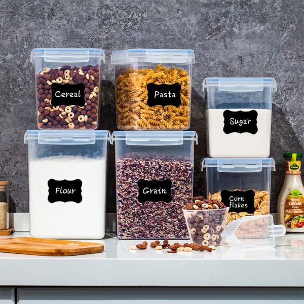 Hot Sale Food Containers Plastic Airtight Jar Sugar Bowl Various Capacities Custom Logo Accept