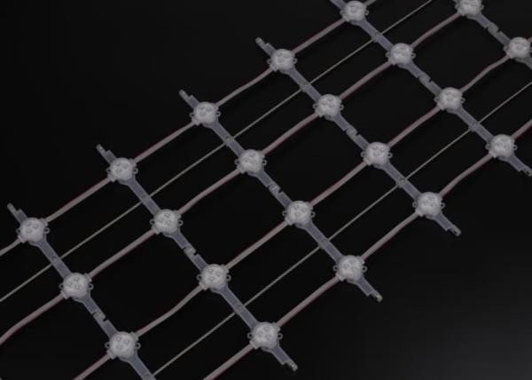 Écran LED publicitaire transparent IP67 pour décoration extérieure P143, lumière ponctuelle flexible, écran en maille LED en matériau PC