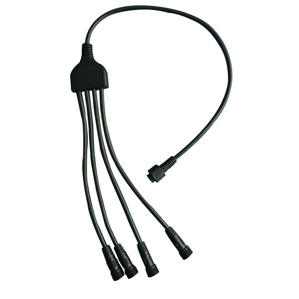 Plastic IP67 IP68 Waterproof Y Connector 3pin 3 Way For 1 In 3 Out LED Lights