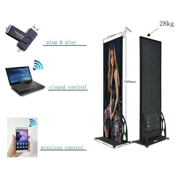 Nationstar Led Poster Panel , P2.5 P3 Video Advertising Display With Foldable Stand