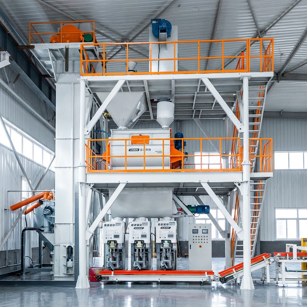 Fast Installation Automatic Dry Mortar Plant for Quick Project Startup Tile Adhesive Production Line Factory Direct Price