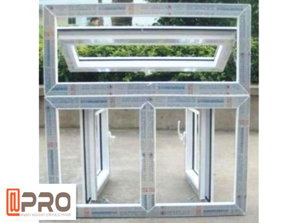 Residential Push Out Casement Windows / Aluminium Pivoting Window With Grid Design white aluminium windows