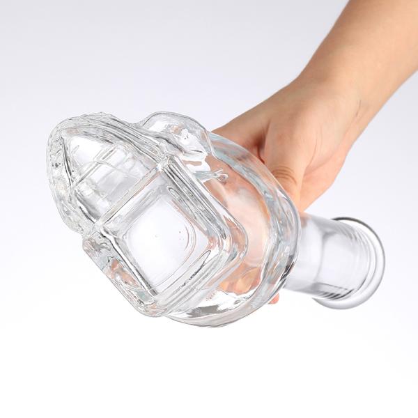 Rubber Stopper Sealing Type Creative Glass Bottles for Gin Clear and Empty