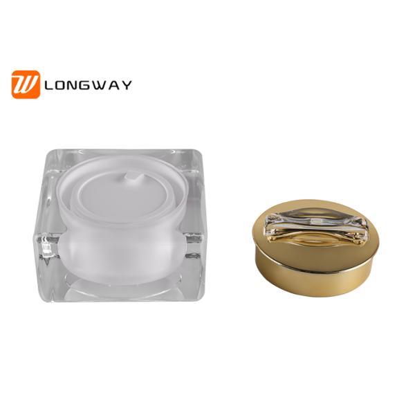 15g/30g Acrylic Plastic Type Square Cosmetic Jar Pearl Color cream jar