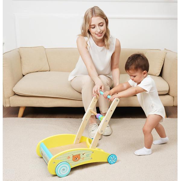 Children's Double Deck Wooden Toy Shopping Trolley