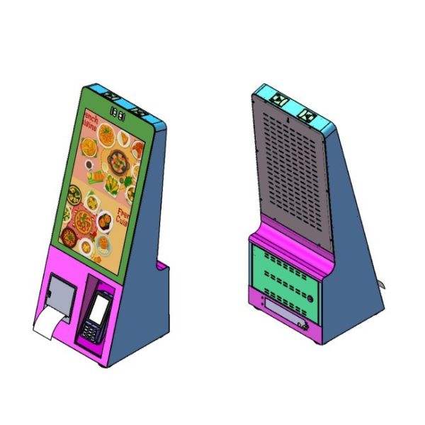 21.5 Inch POS Terminal Holder Desktop Kfc McDonald Food Self Service POS Kiosk