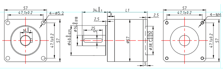 Высокие коробки передач Stepper мотора Nema 23 вращающего момента планетарные 53mm 12NM IP65