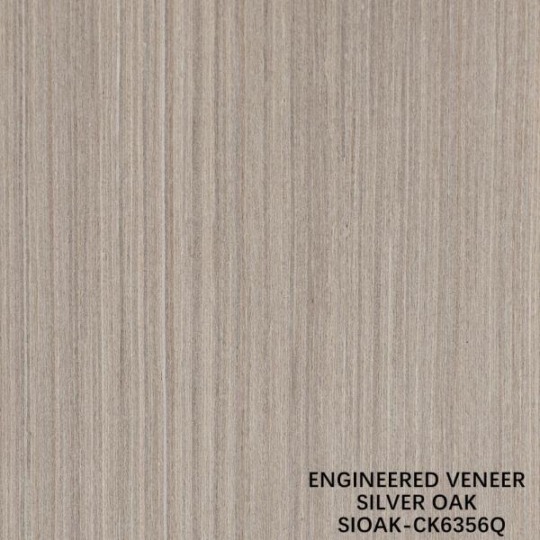 Veneer de madeira artificial Quarto de corte de pérola prateada Dimensão alongada 3200mm para porta e armazém face