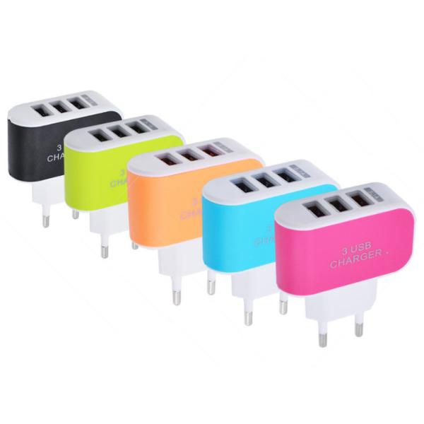 5V 2.4A QC Quick Charge 3.0 Charger , Universal disposable 3 Port USB Travel Wall Charger Adapter